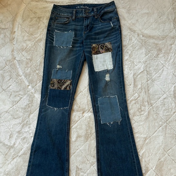 Victoria's Secret Denim - Victoria’s Secret Flare leg Vintage Patchwork Hipster  Deadstock London Jean